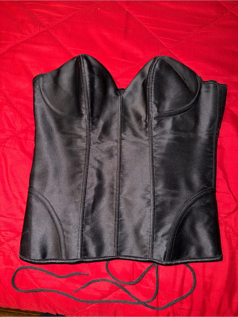 Black Bustier Corset Top - Women Intimates